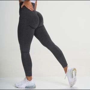 Grey Small Speckled Navigation Leggings. Only warn once.